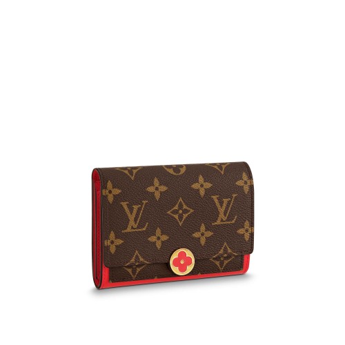 Louis Vuitton Monogram Flore Compact Wallet Fuchsia